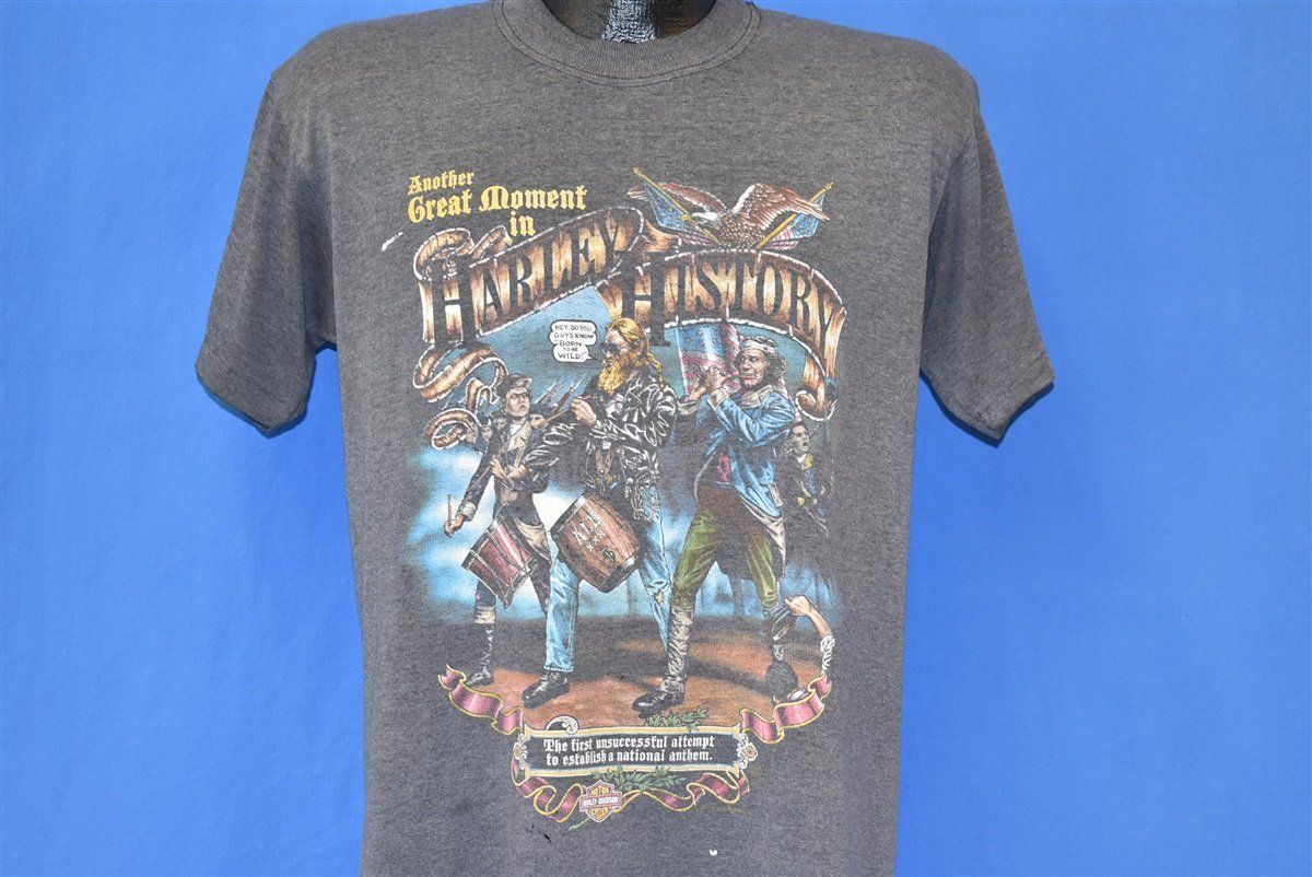 90s Harley Davidson History Fife Drum Funny t-shirt Medium product image 1