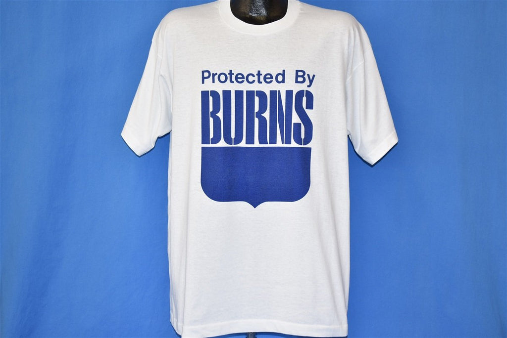 90s Protected by Burns Security Shield Logo t-shirt Extra product image 2
