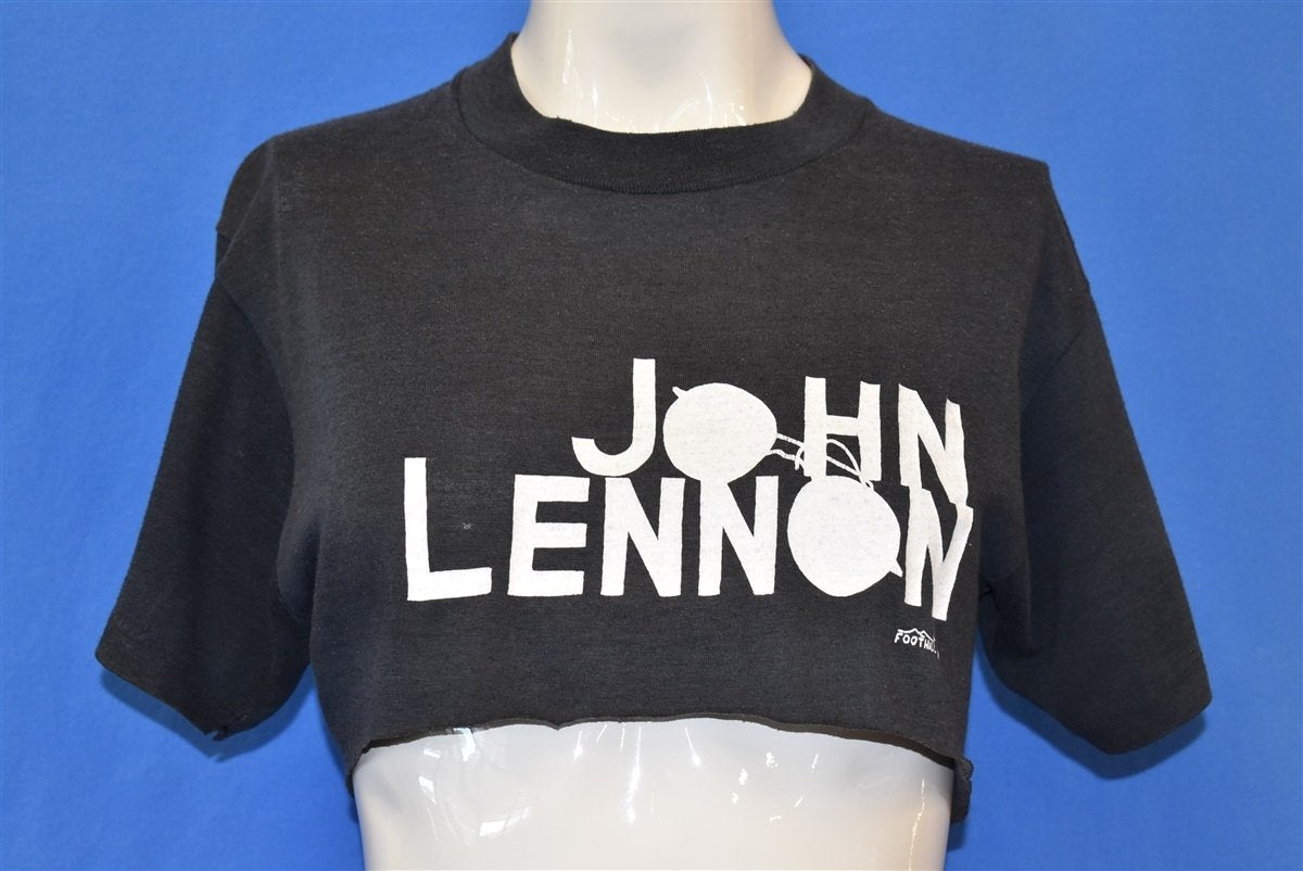 70s John Lennon Foothill Beatles Black Half t-shirt Medium product image 4