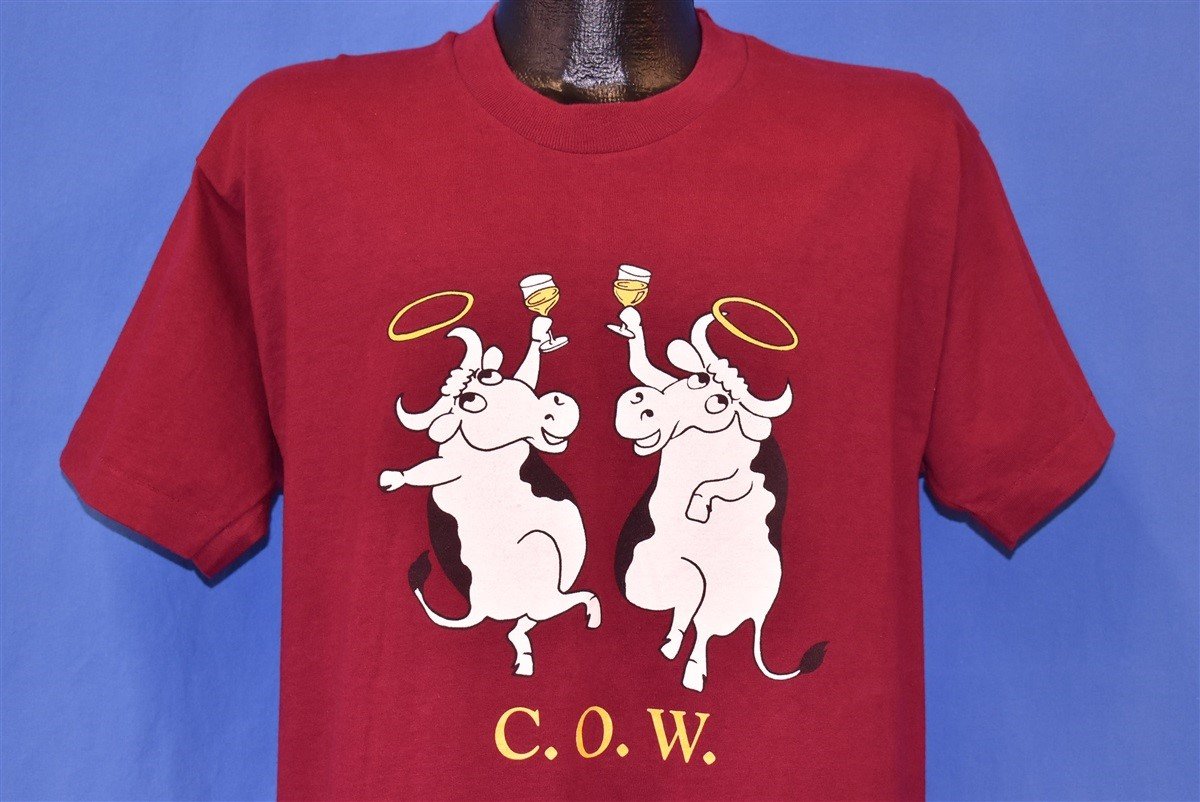90s Westover Vineyards Palomares Cow Cartoon t-shirt Large product image 1