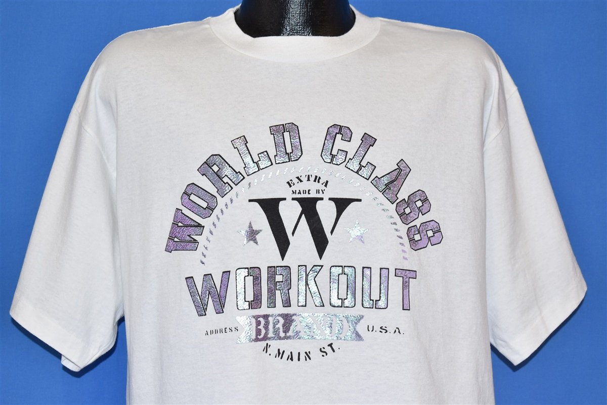 90s World Class Workout Half Shirt Crop t-shirt Extra Large product image 1