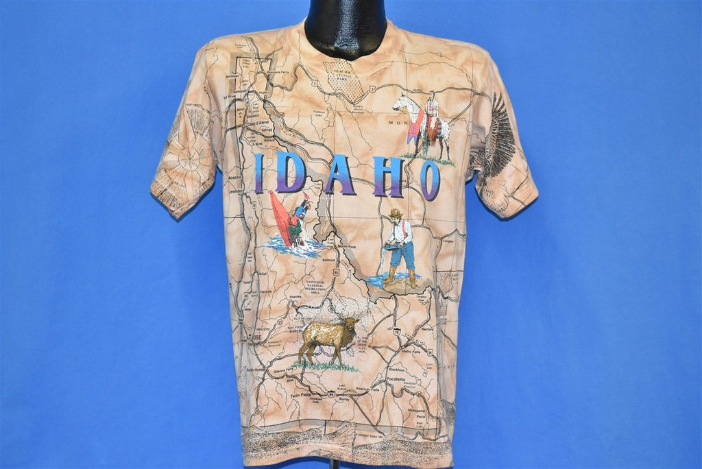 90s Idaho State Map All Over Print Tourist t-shirt Medium product image 2