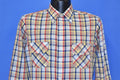 70s Levis Plaid Brown Blue Red Big E Shirt Medium product image 1