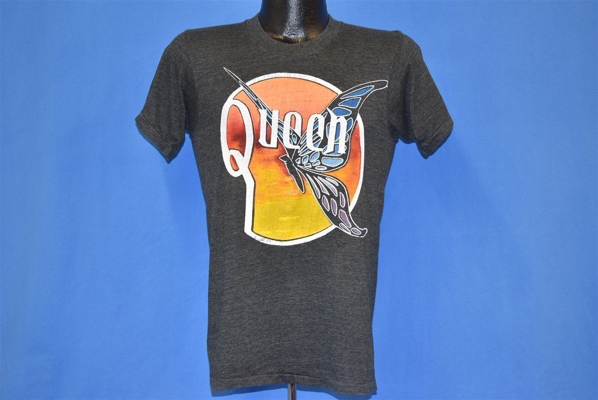 70s Queen Rock Band Butterfly Sunset Black t-shirt Small product image 7