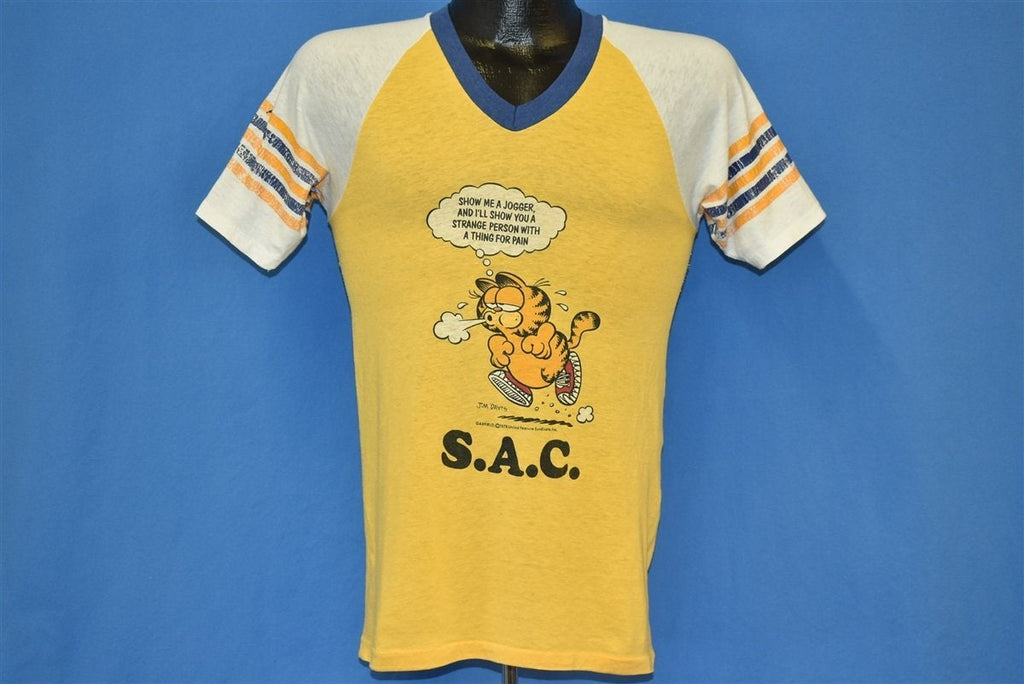 70s Garfield S.A.C. Jogger Funny Ringer Jersey t-shirt Small product image 2