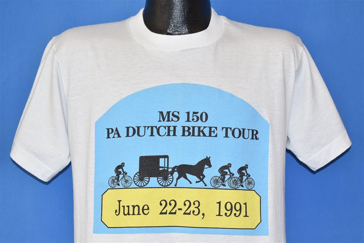 90s MS 150 PA Dutch Bike Tour 1991 Horse Buggy t-shirt Large product image 1
