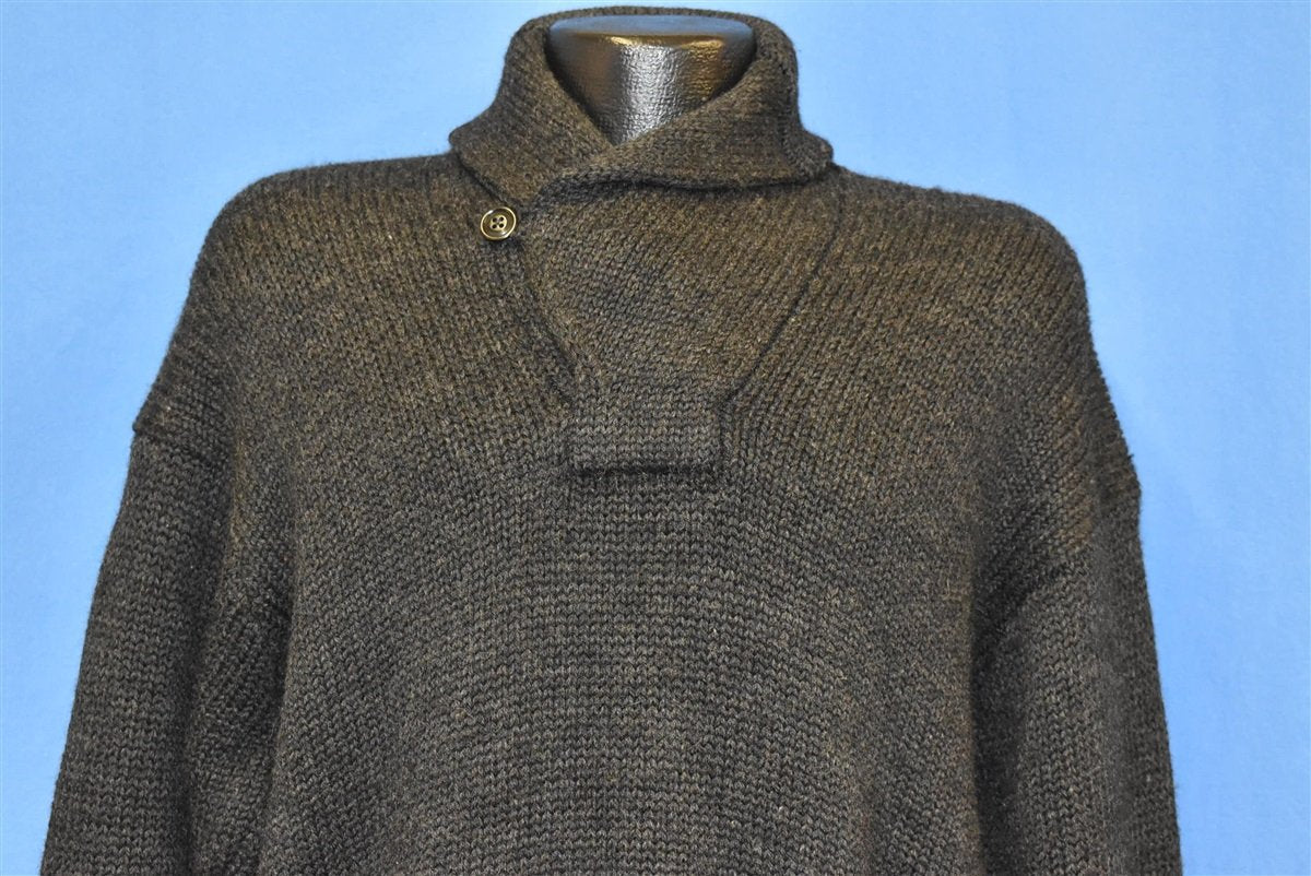 80s Ralph Lauren Polo Shawl Neck Sweater Medium