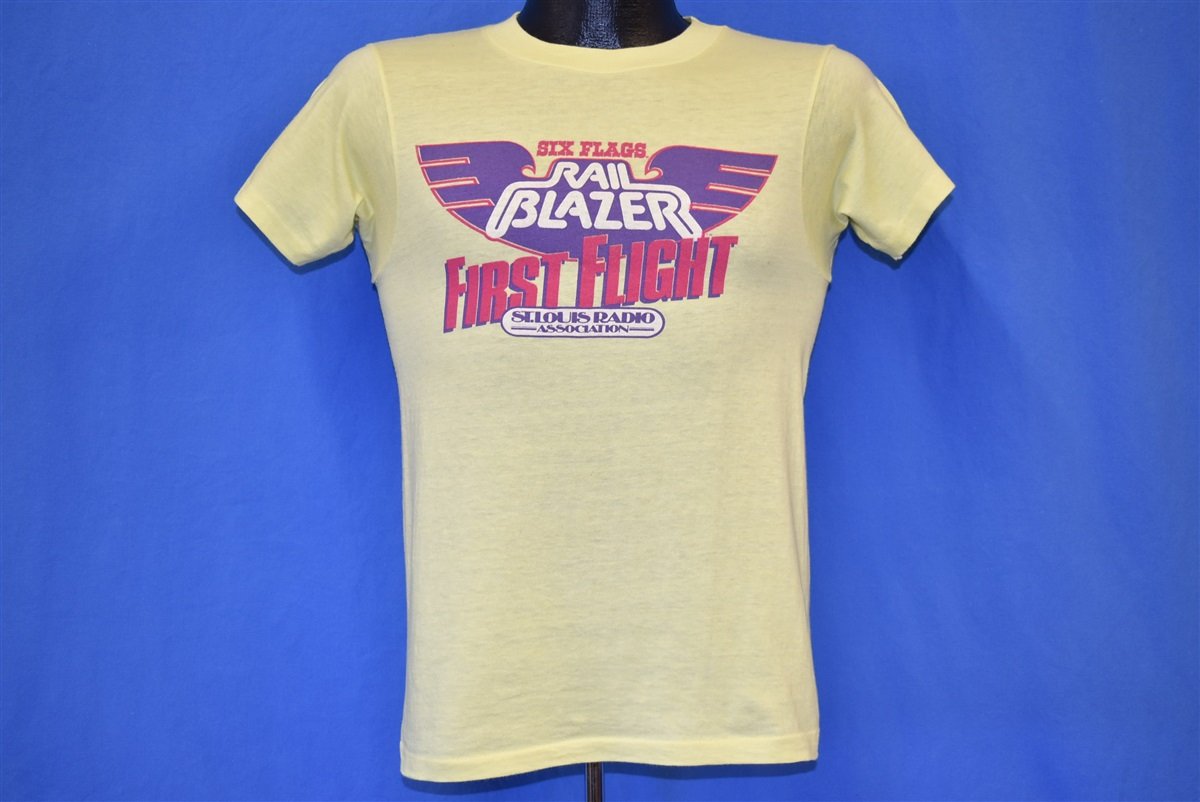 80s Six Flags Rail Blazer First Flight Radio KUSA t-shirt product image 2