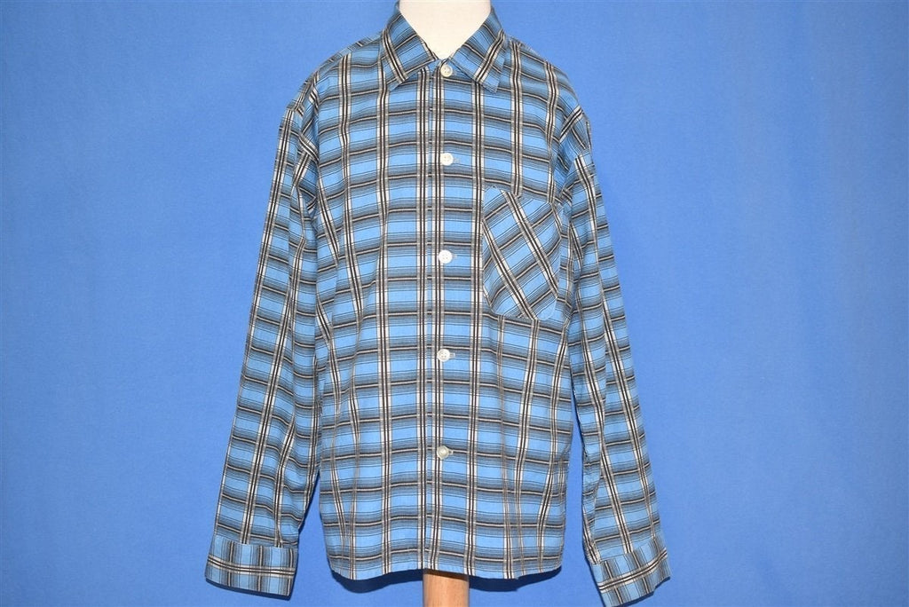 60s Blue Plaid Kolesport Button Down Shirt Youth Large product image 5