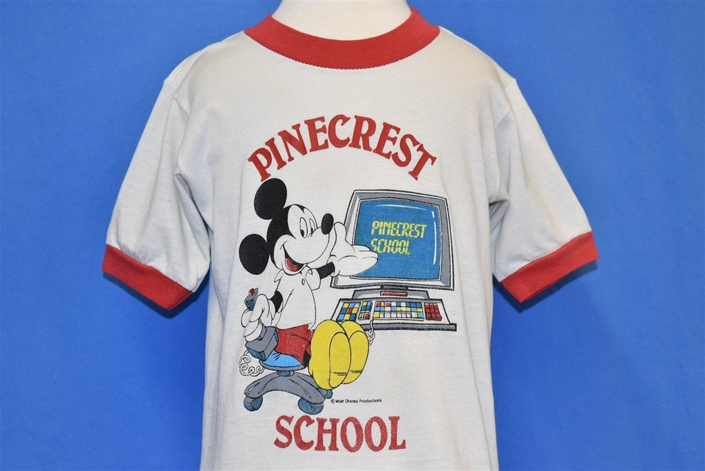 80s Mickey Mouse Pinecrest School Ringer t-shirt Youth Small product image 1