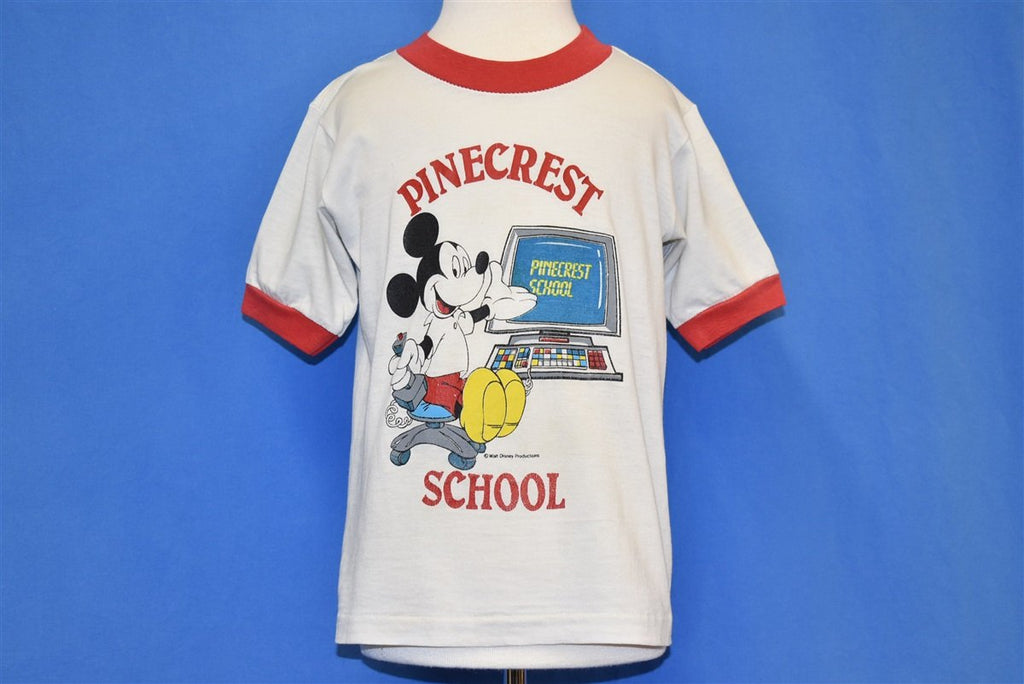 80s Mickey Mouse Pinecrest School Ringer t-shirt Youth Small product image 2