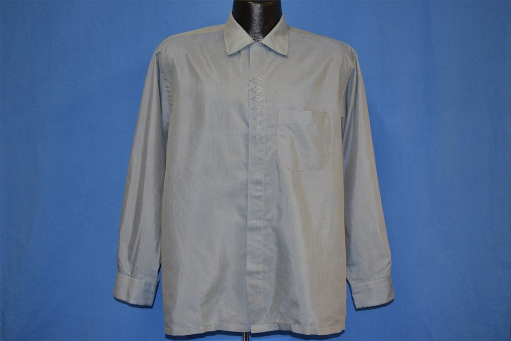 50s Manhattan Sharkskin Loop Collar Rockabilly Shirt Large product image 3