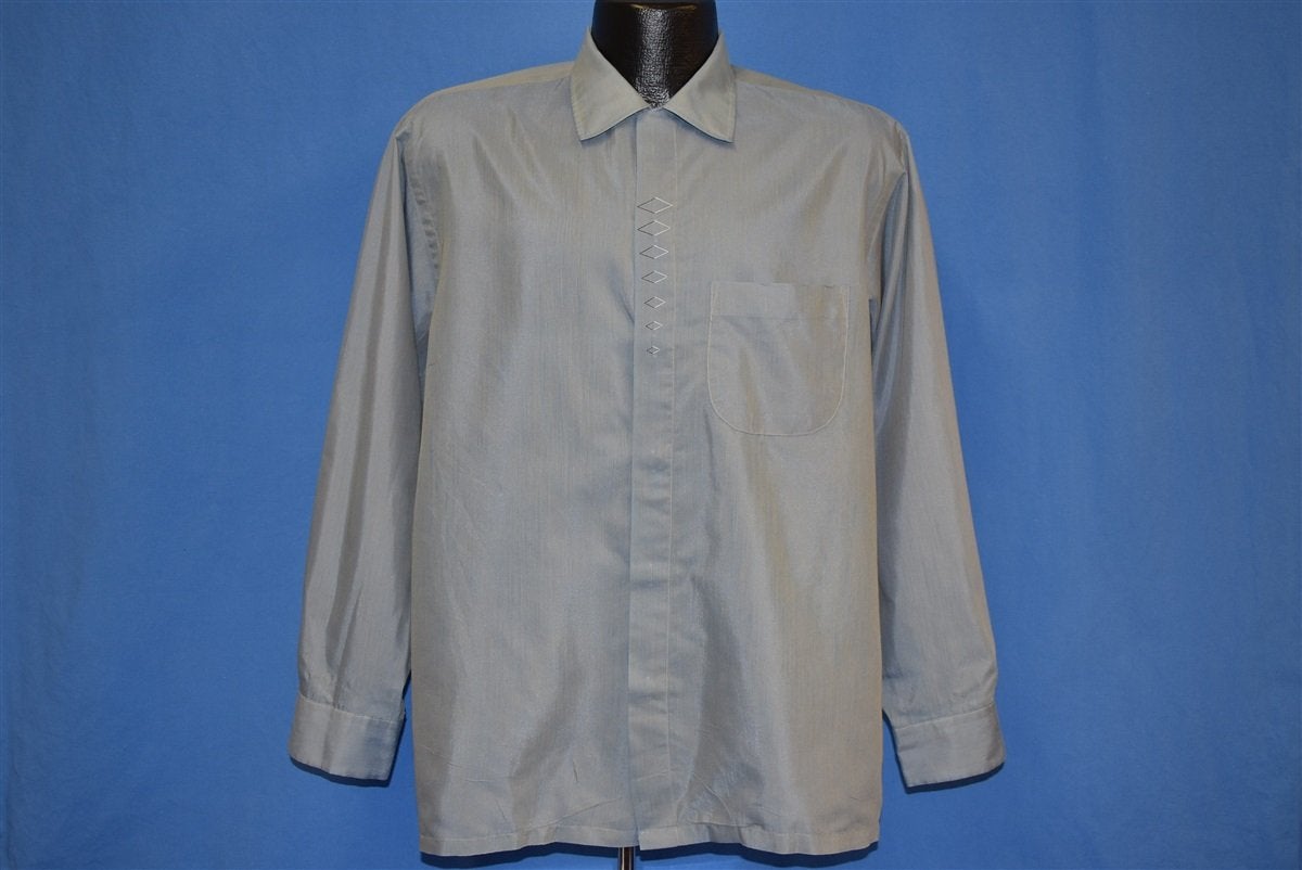 50s Manhattan Sharkskin Loop Collar Rockabilly Shirt Large product image 3