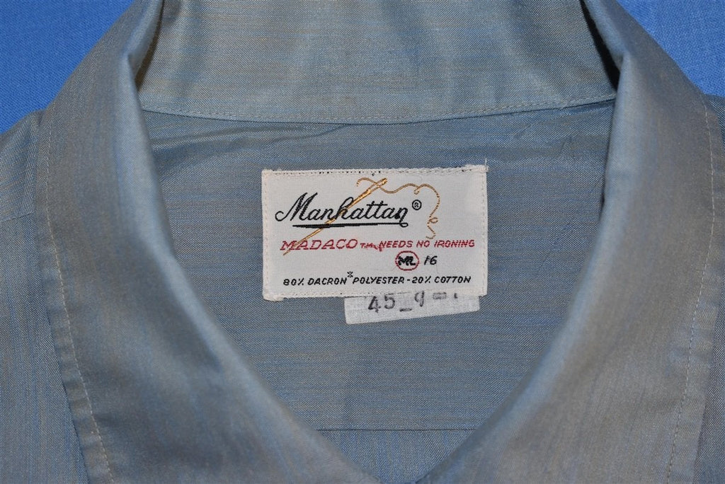50s Manhattan Sharkskin Loop Collar Rockabilly Shirt Large product image 5
