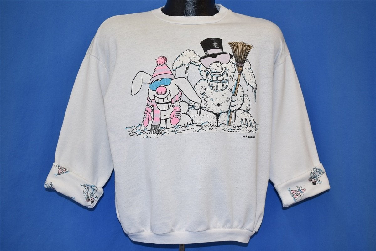 80s Snow Bunny Roll Up Sleeve Sweatshirt Medium product image 2