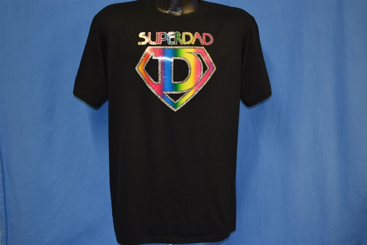 80s Superdad Glitter Iron On t-shirt Large product image 2