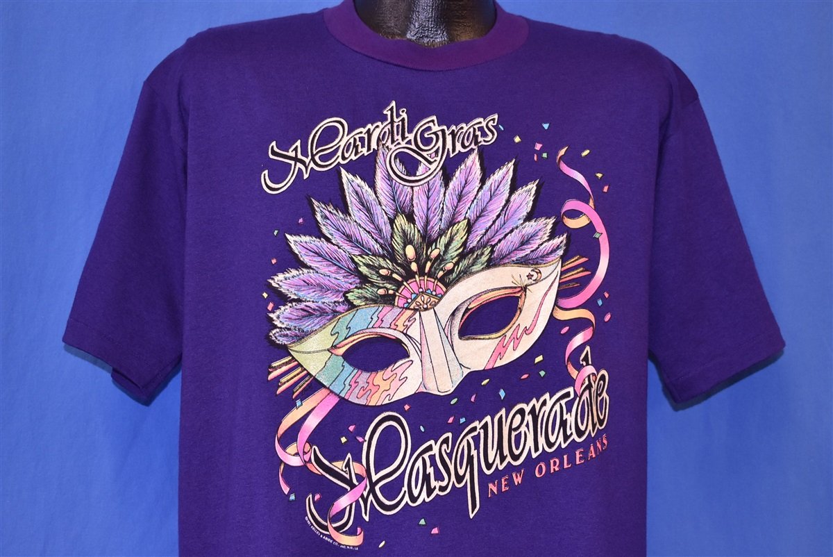90s Mardi Gras Masquerade Mask t-shirt Large product image 1