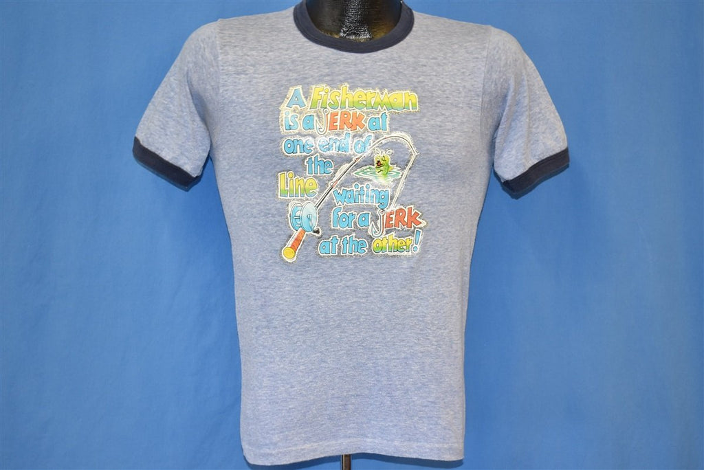80s Fisherman is a Jerk Glitter Iron On t-shirt Extra Small product image 2
