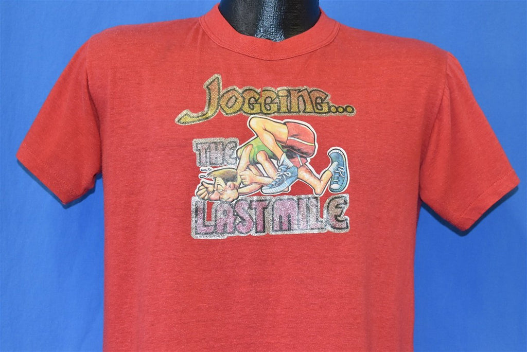 80s Jogging Last Mile Glitter Iron On t-shirt Medium product image 1