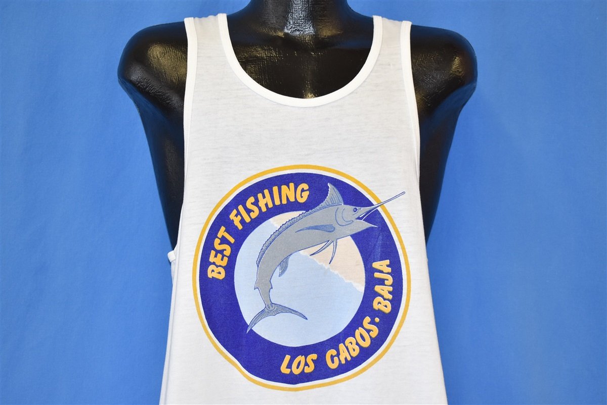 80s Los Cabos Baja Marlin Fishing Tank Top t-shirt Medium product image 1