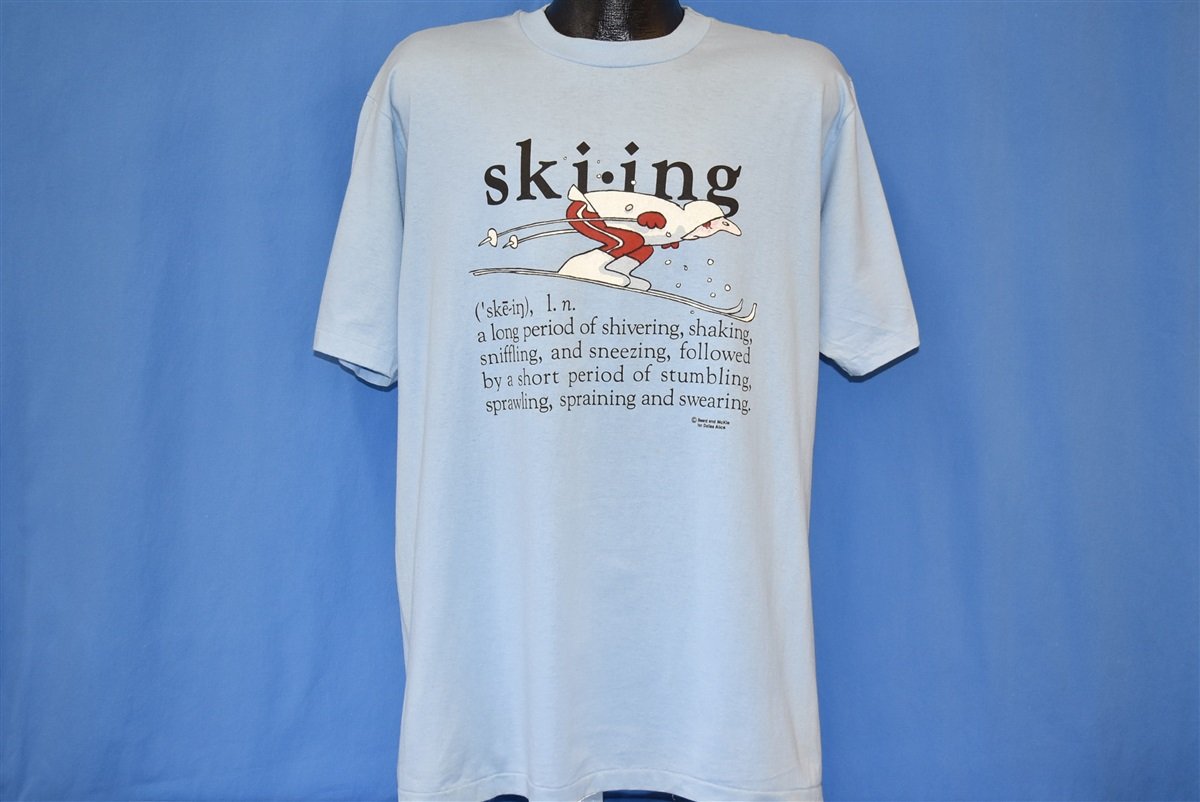 80s Skiing Cartoon Funny t-shirt Extra Large product image 2
