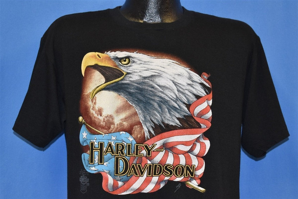 80s Harley Davidson Motorcycles 3D Emblem t-shirt Large product image 1