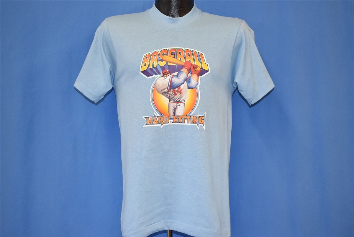 80s Baseball Hard Hitting Iron On Cartoon t-shirt Small product image 2