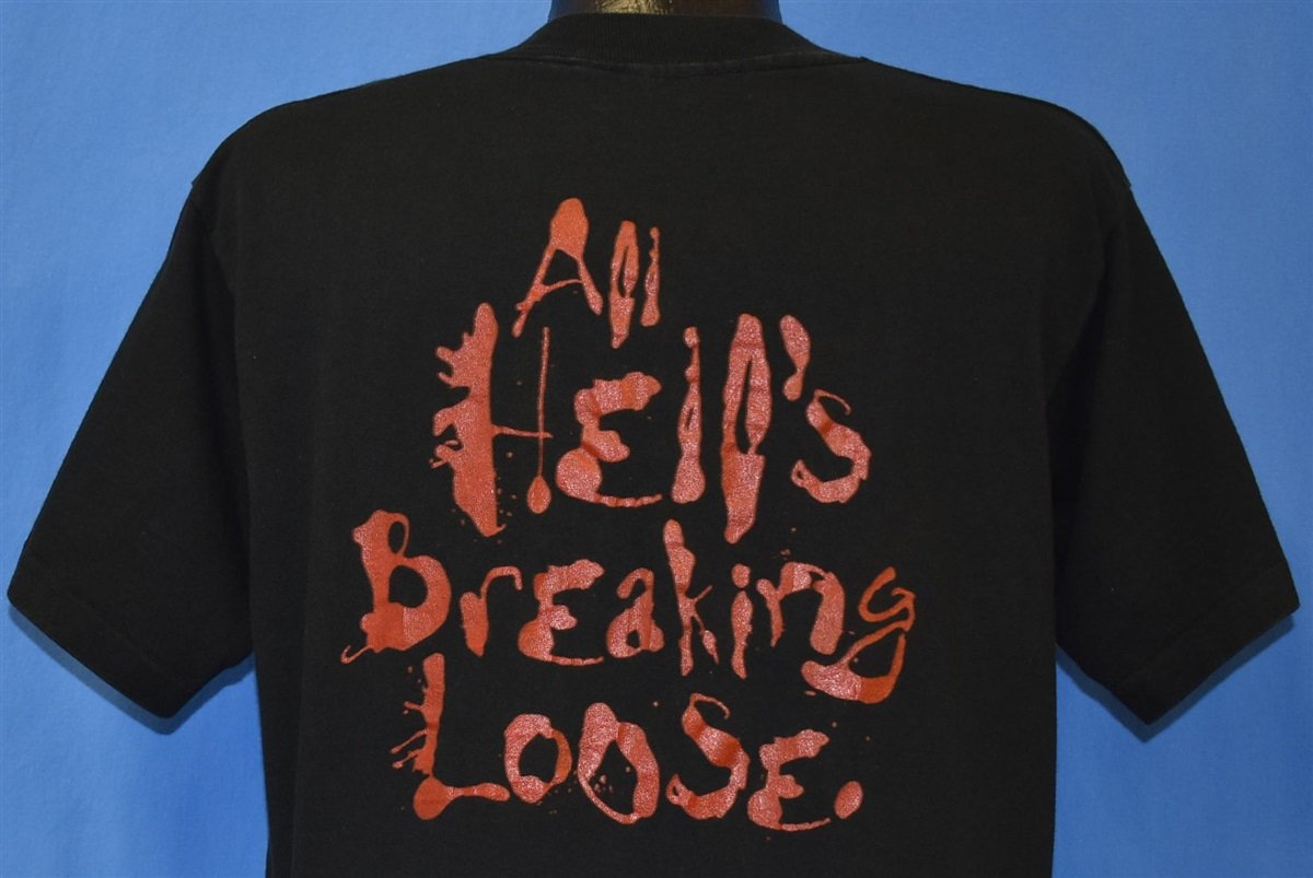 90s Doom 1993 Hell's Breaking Loose Video Game t-shirt Large product image 1