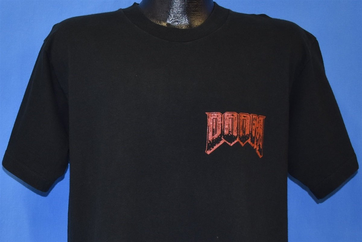 90s Doom 1993 Hell's Breaking Loose Video Game t-shirt Large product image 2