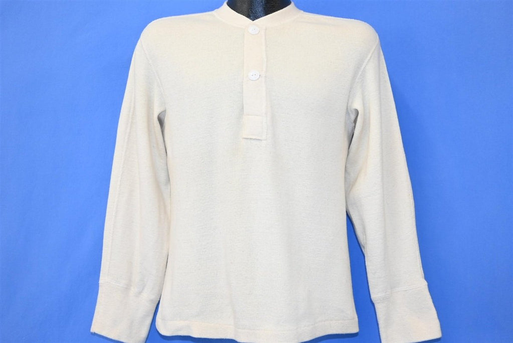 50s US Military Undershirt Henley Rib Knit Thermal t-shirt product image 2