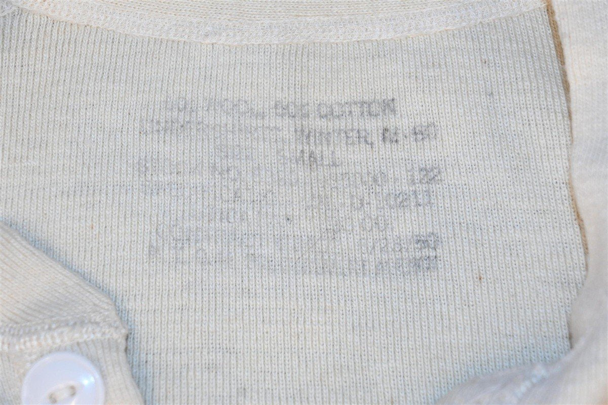 50s US Military Undershirt Henley Rib Knit Thermal t-shirt product image 5