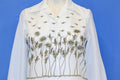 70s Loubella White Floral Button Down Shirt Women's Extra product image 1