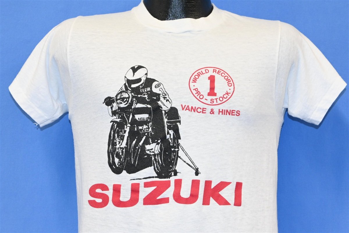 80s Suzuki Vance & Hines Motorcycle Racing t-shirt Small product image 1