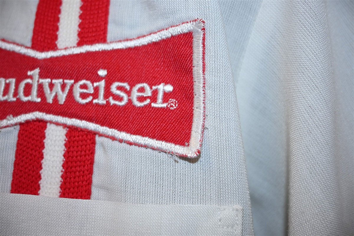 60s Budweiser Beer White Union Made Uniform Shirt Large product image 4