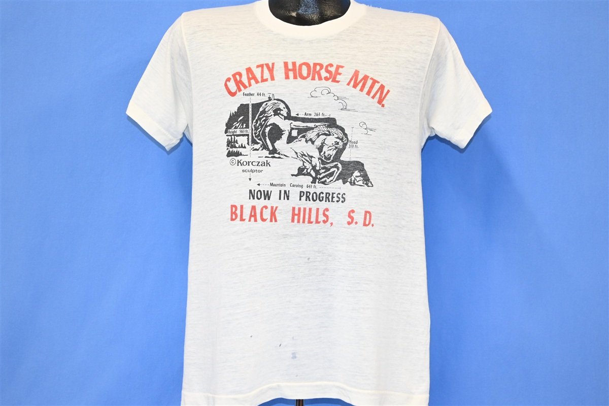 80s Crazy Horse Mountain Black Hills Distressed t-shirt product image 2