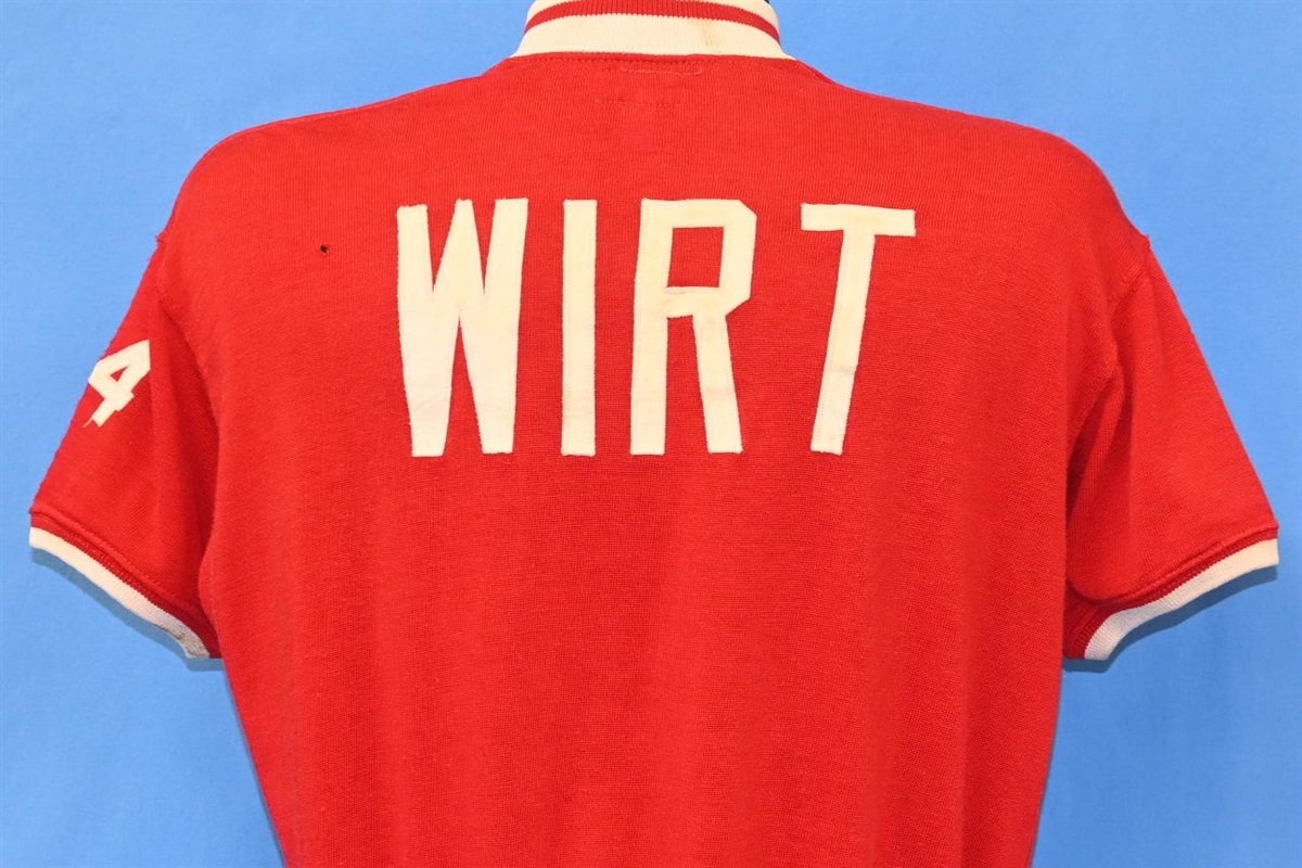 50s Powers #14 Wirt Red Quarter Zip Jersey t-shirt Large product image 3
