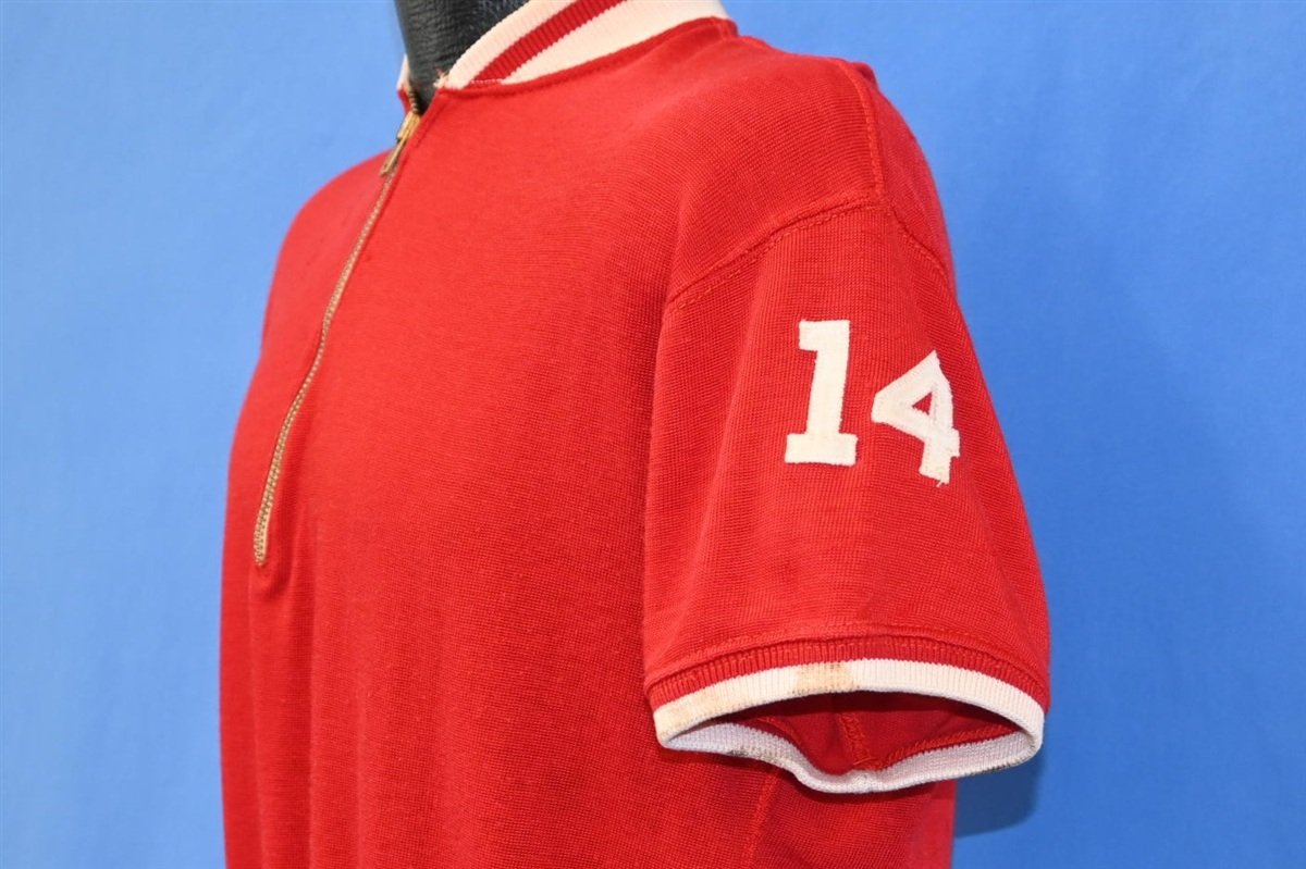 50s Powers #14 Wirt Red Quarter Zip Jersey t-shirt Large product image 4