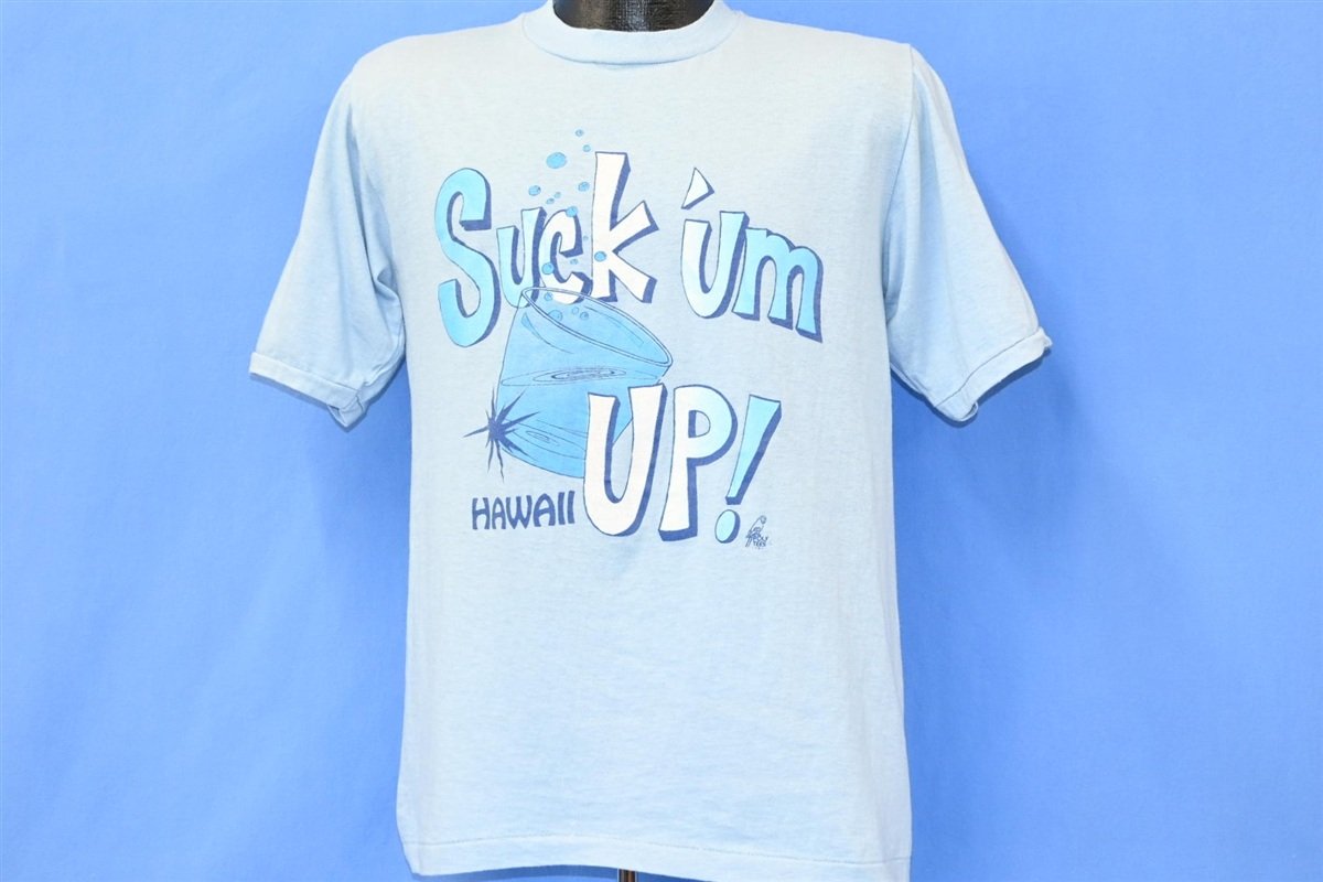 70s Suck 'Um Up! Hawaii Sunstrokes Blue t-shirt Medium product image 2