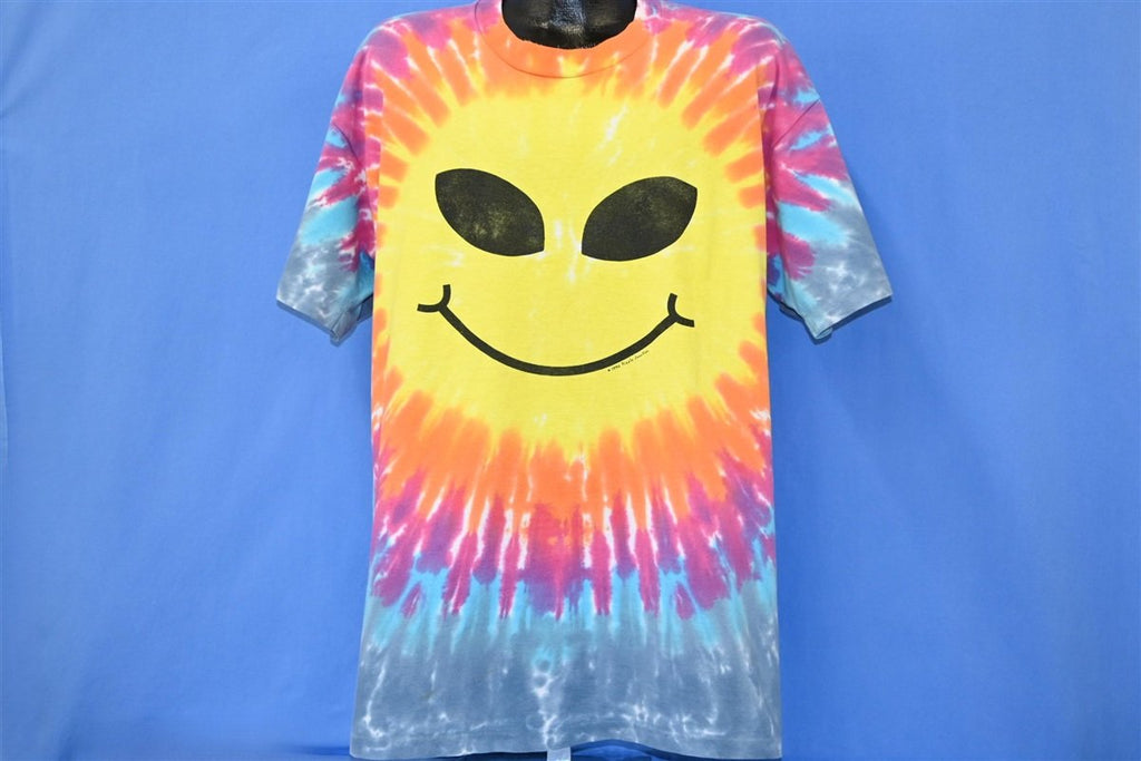 90s Alien Smiley Face Ripple Junction Tie Dye t-shirt Extra product image 2