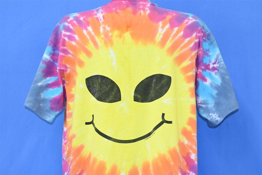 90s Alien Smiley Face Ripple Junction Tie Dye t-shirt Extra product image 3