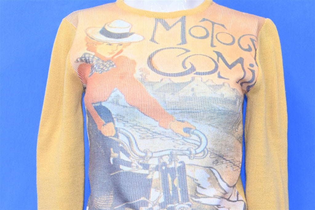 70s Motocycles Comiot Dye Sublimated Sweater Women's Small