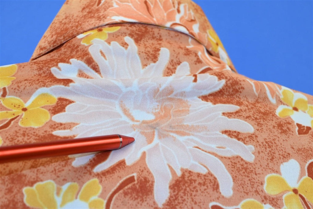 70s Mister Man of California Orange Floral Disco Shirt Small product image 3