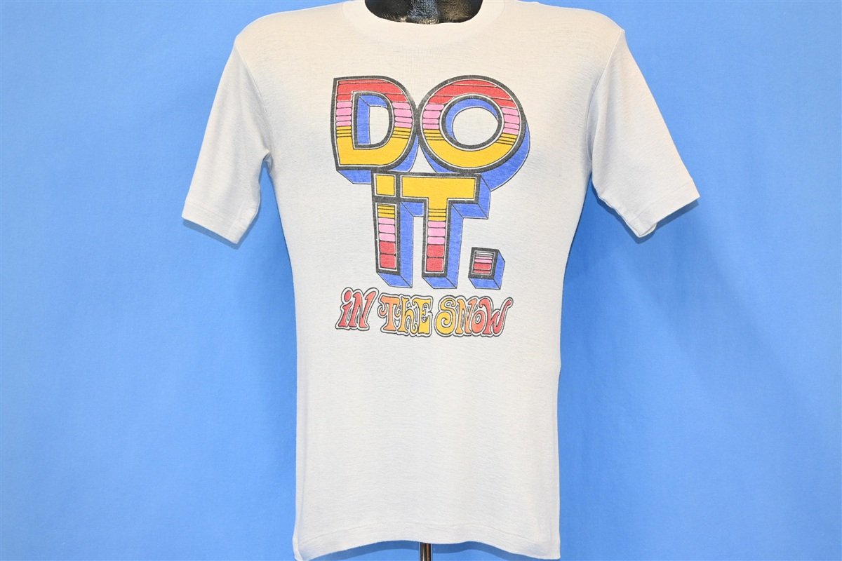 70s Do It In the Snow Rainbow Rib Knit t-shirt Small product image 2