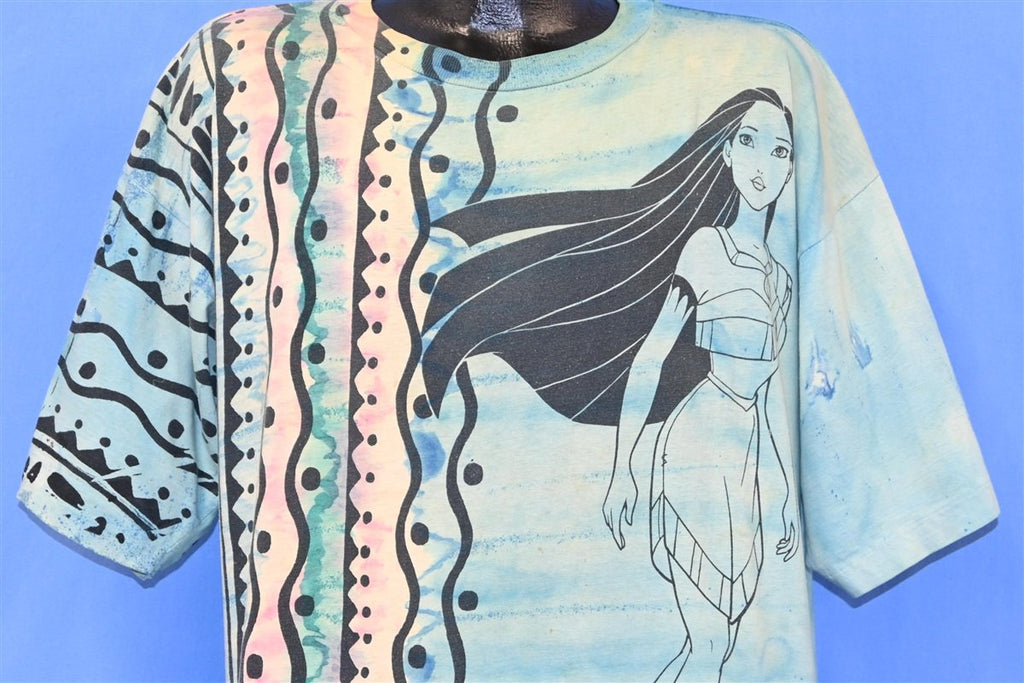 90s Disney Pocahontas All Over Print Tie Dye t-shirt XXL product image 1