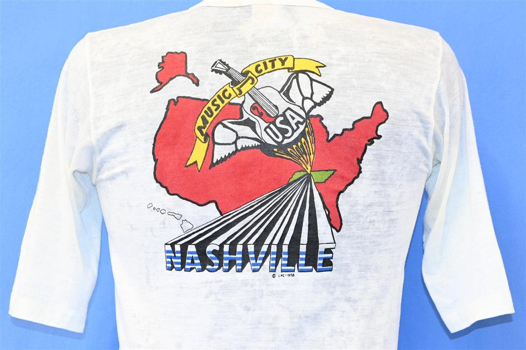 70s Nashville Tennessee Music City USA Distressed t-shirt product image 1