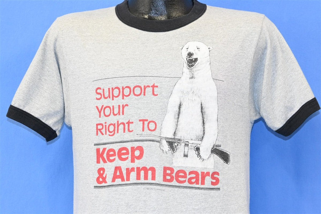 80s Support Your Right to Keep & Arm Bears Ringer t-shirt product image 1