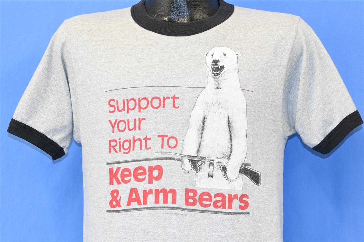 80s Support Your Right to Keep & Arm Bears Ringer t-shirt product image 1