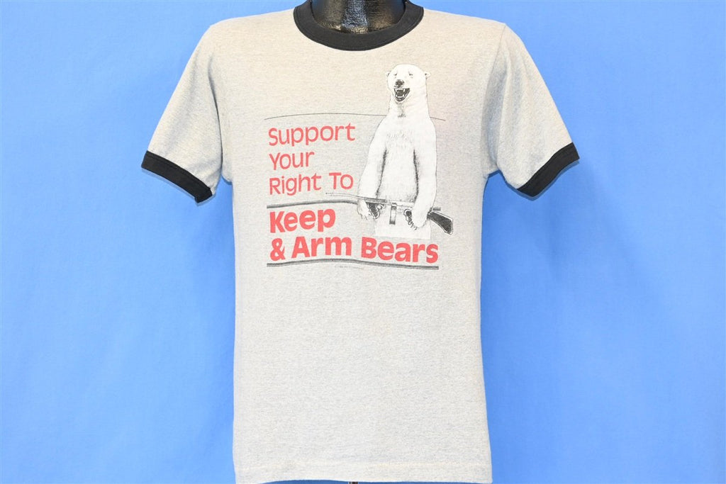 80s Support Your Right to Keep & Arm Bears Ringer t-shirt product image 2