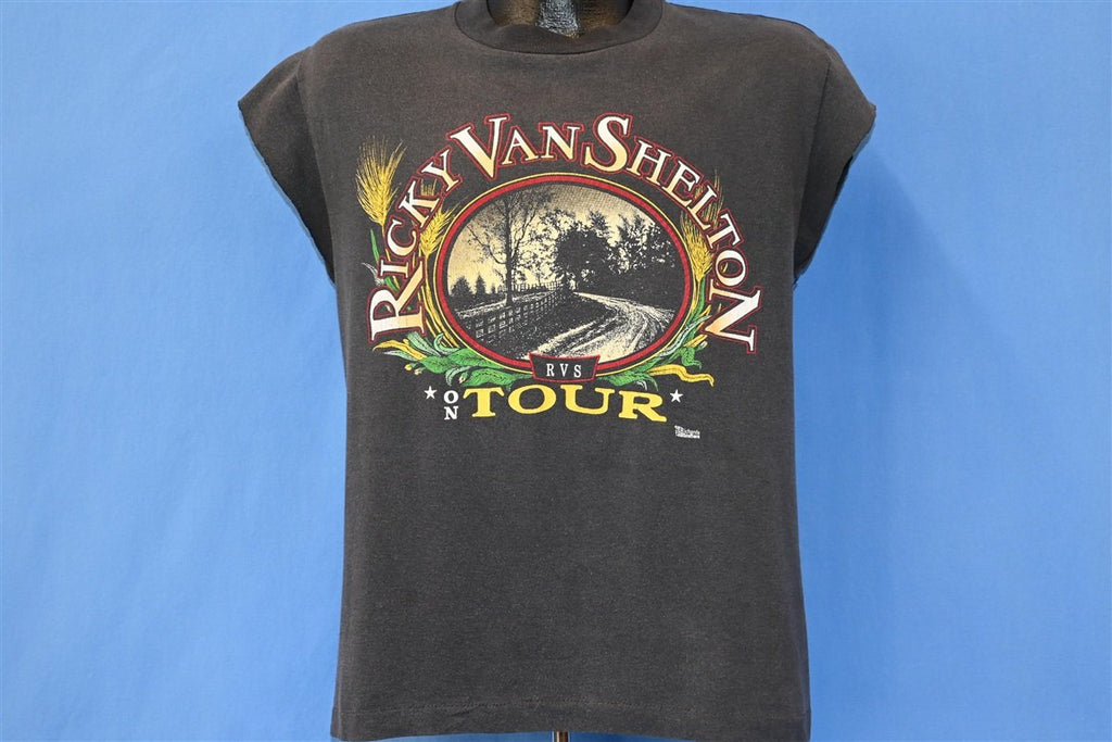90s Ricky Van Shelton Backroads Tour 1991 Cut Off t-shirt product image 2