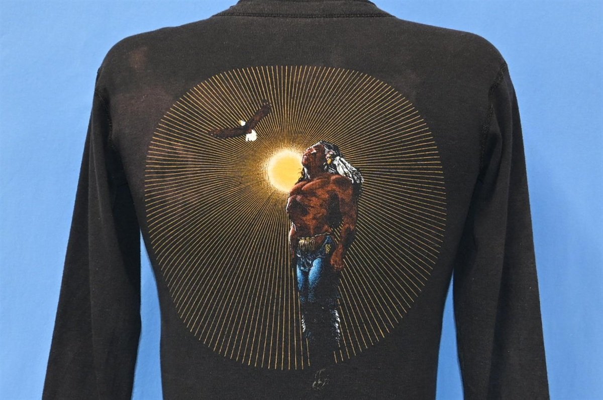 80s Rising Spirit Buffalo Shirts Rib Knit Henley t-shirt product image 1